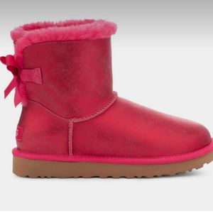 UGG Mini Bailey Bow Glisten Boot - Radish